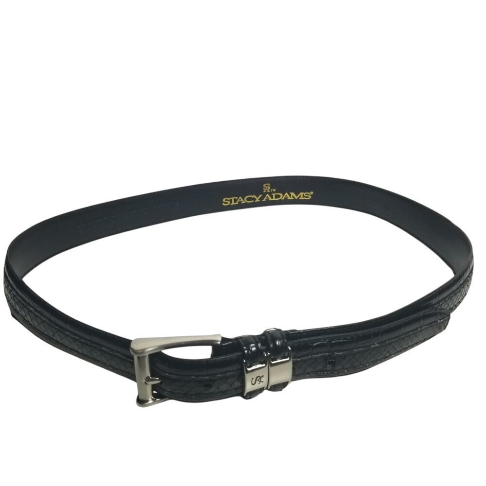 Stacy Adams Men's Genuine  Leather Snake Print  Belt Sz 42